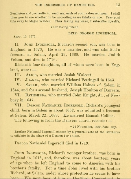 Bathsheba Ingersoll