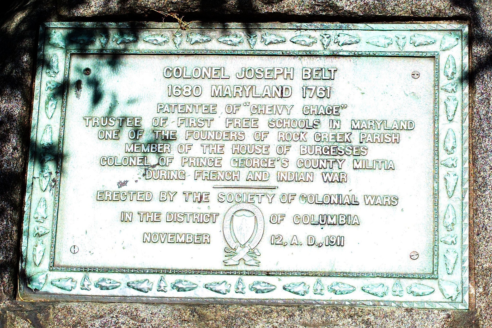 Joseph Belt "Chevy Chase Owner-Colonel"